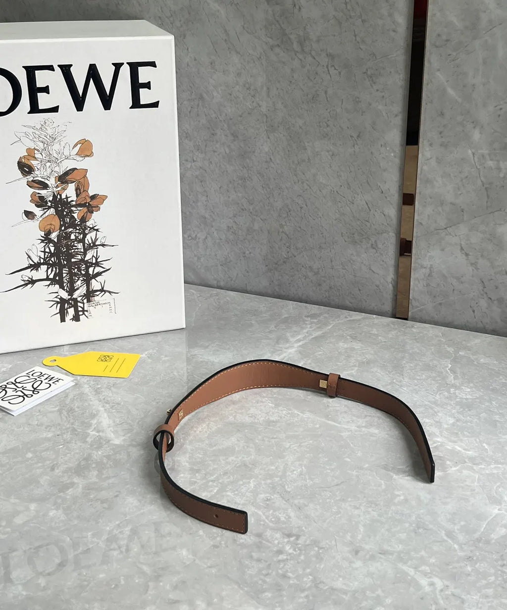 Loewe Brown Leather Bag Handle - Hình 2