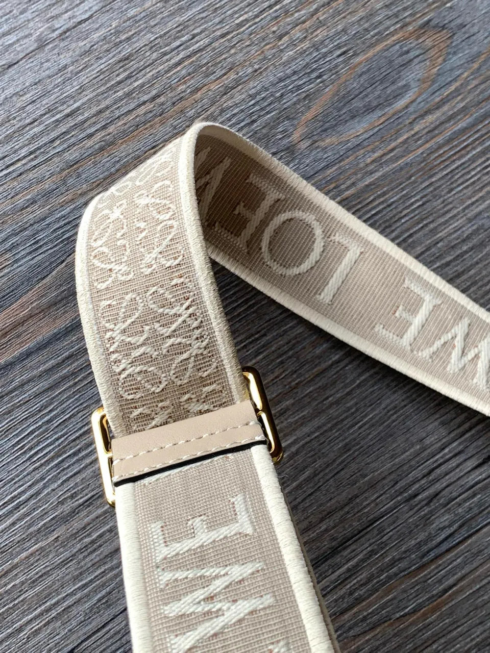 designer Loewe Beige Logo Strap - Hình 7