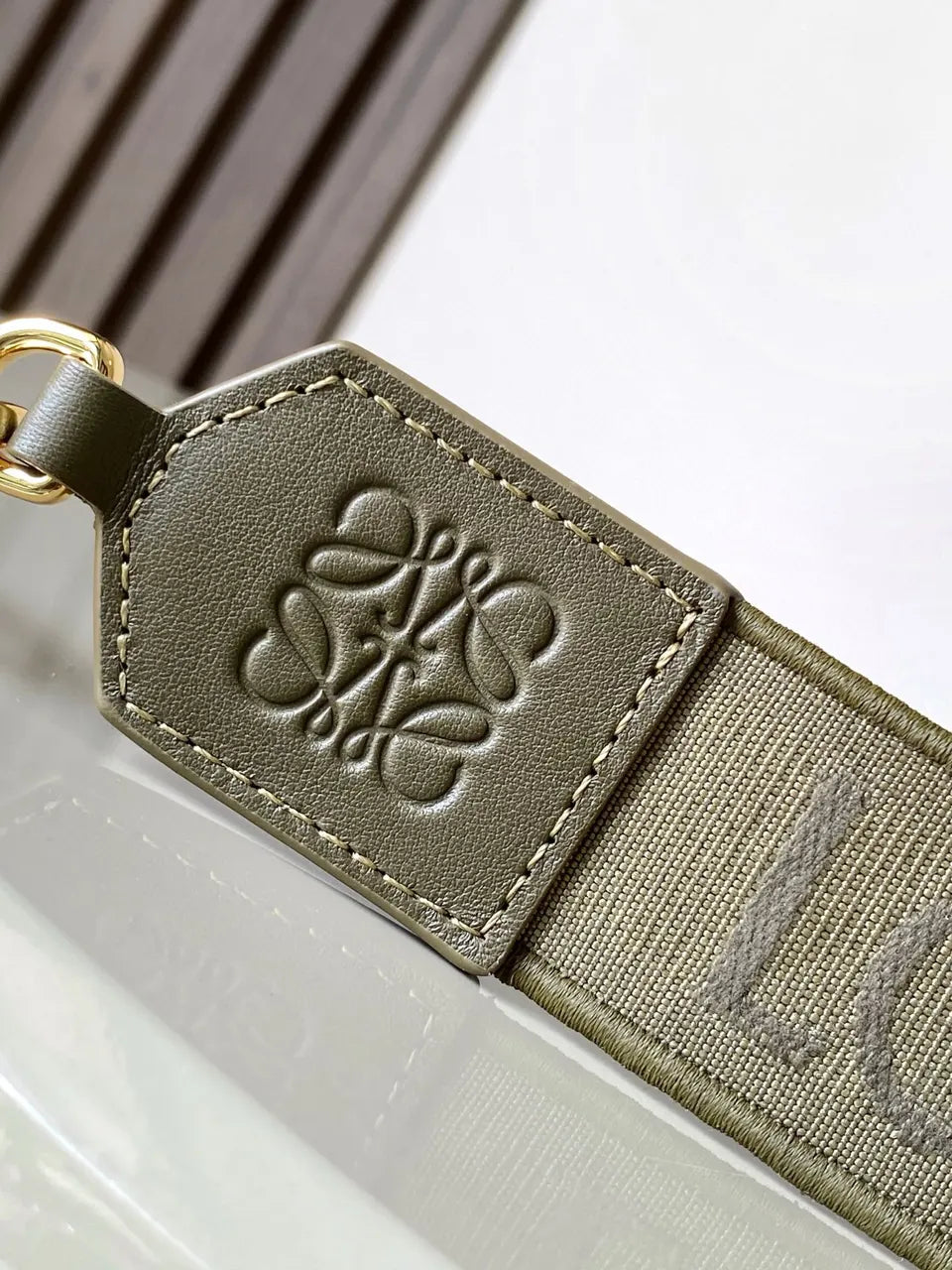 Loewe Olive Green Logo Strap - Hình 2