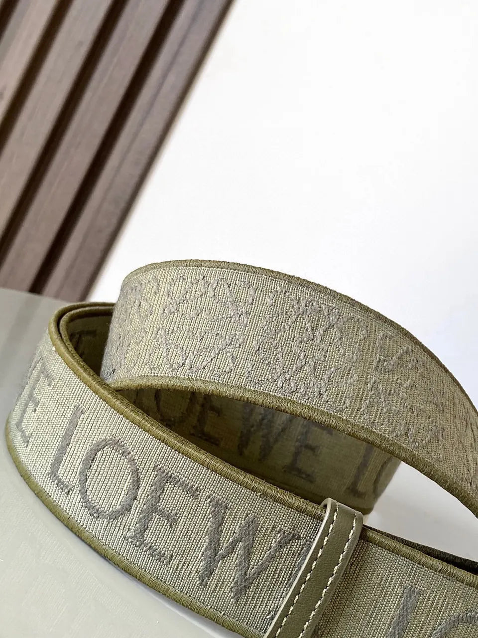 Loewe Olive Green Logo Strap - Hình 5