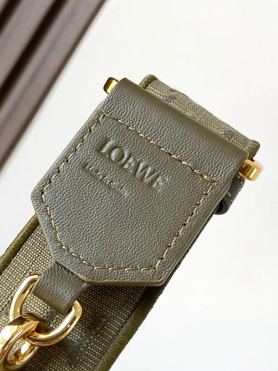 Loewe Olive Green Logo Strap - Hình 7