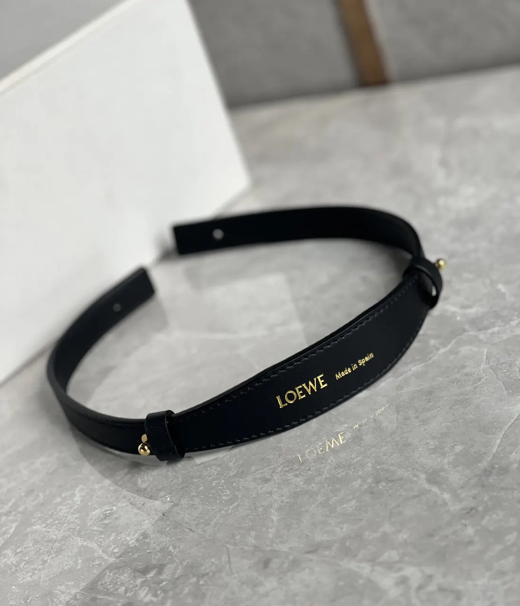 Loewe Black Leather Bag Strap - Hình 8
