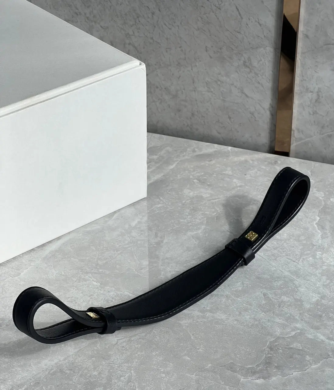 Loewe Black Leather Bag Strap - Hình 3