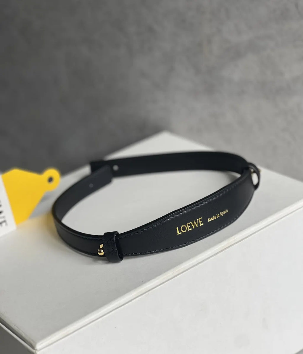 Loewe Black Leather Bag Strap - Hình 4