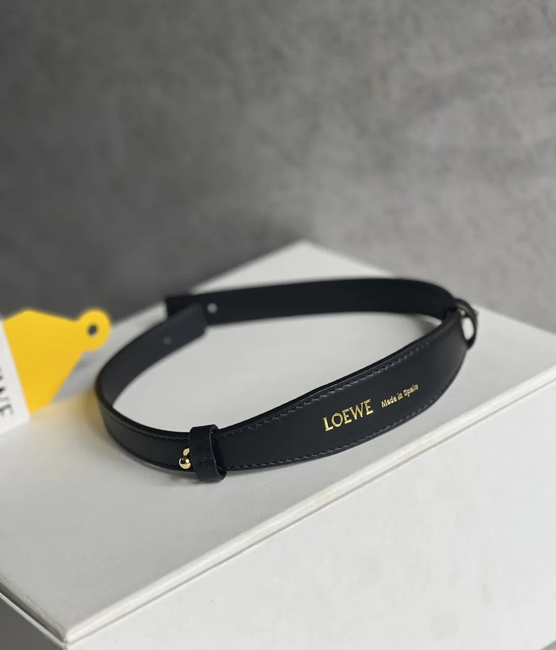 Loewe Black Leather Bag Strap - Hình 4