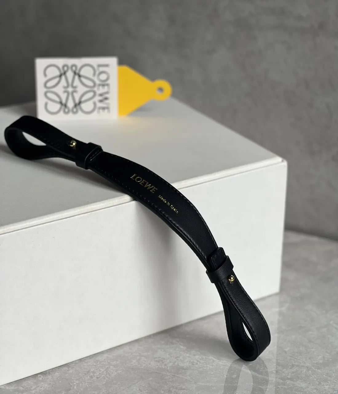 Loewe Black Leather Bag Strap - Hình 6