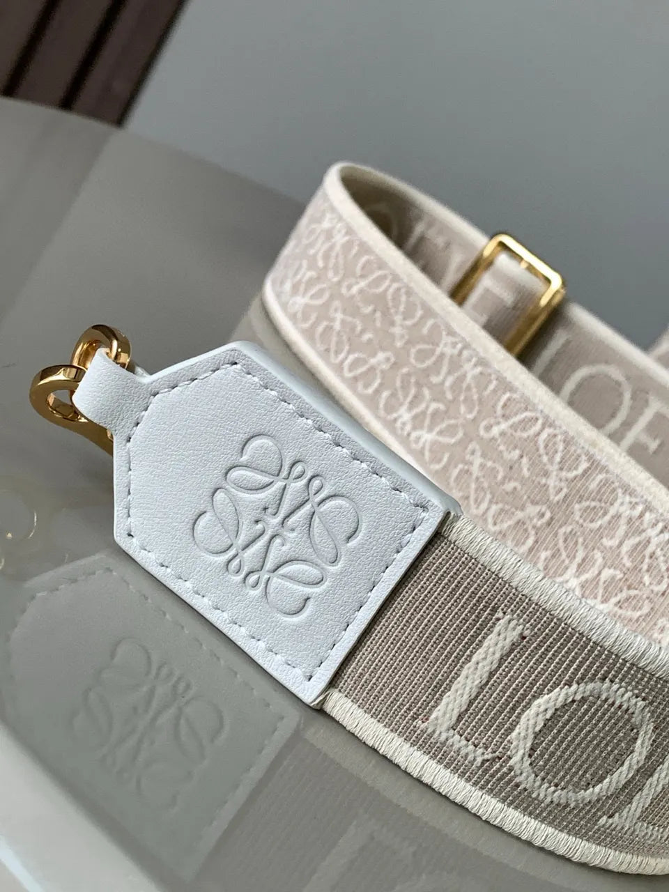 Loewe Beige Woven Strap - Hình 2