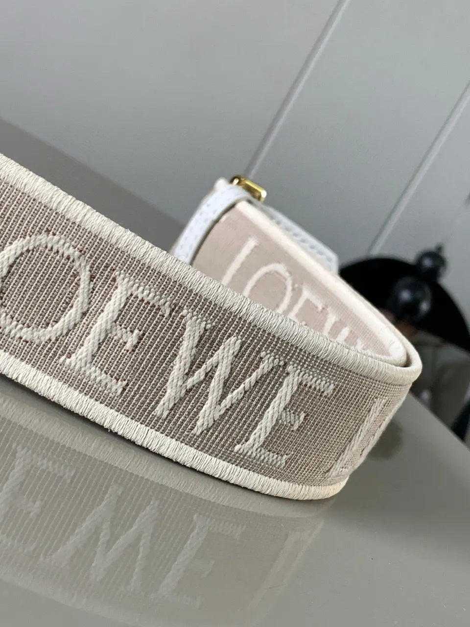Loewe Beige Woven Strap - Hình 3