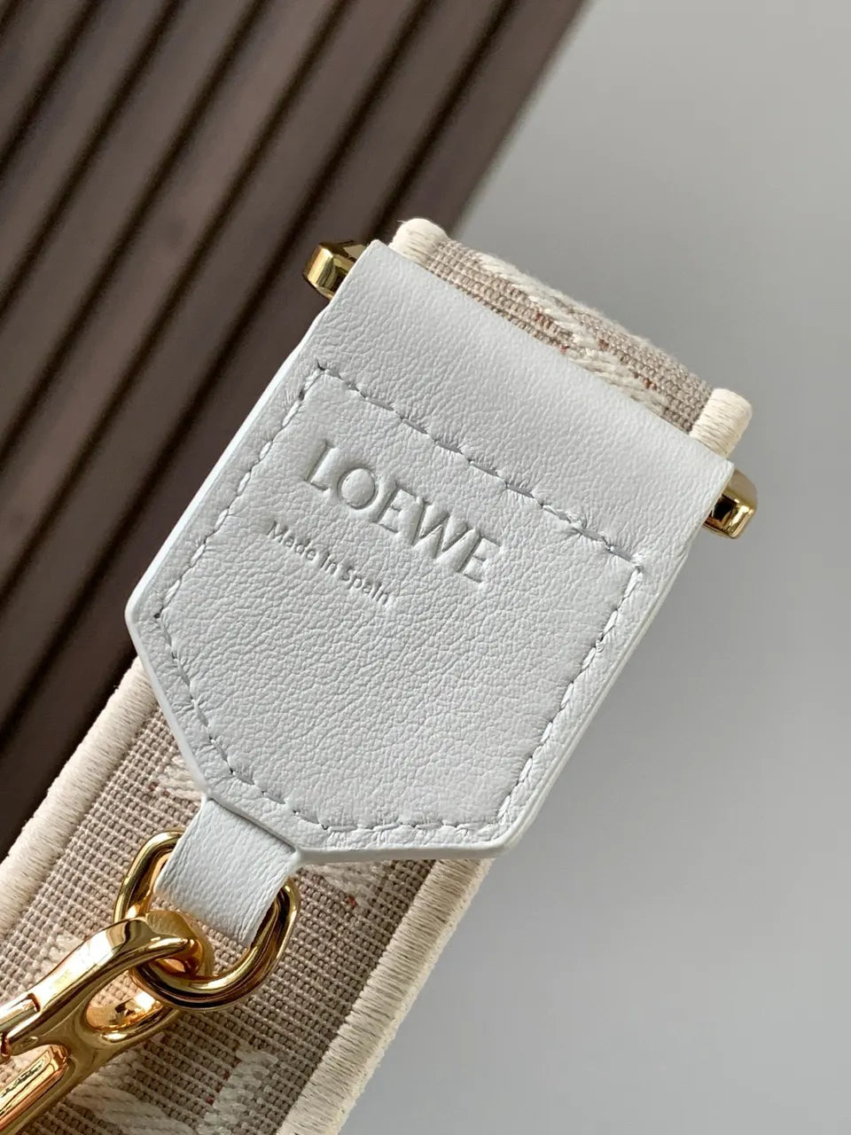 Loewe Beige Woven Strap - Hình 7