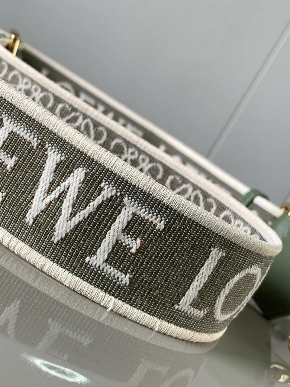 Loewe Green Jacquard Strap - Hình 3