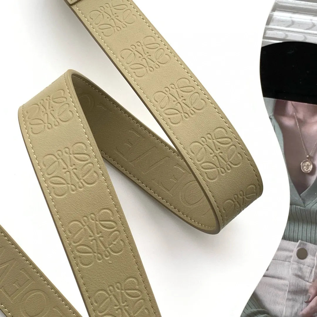 Loewe Beige Leather Bag Strap - Hình 3