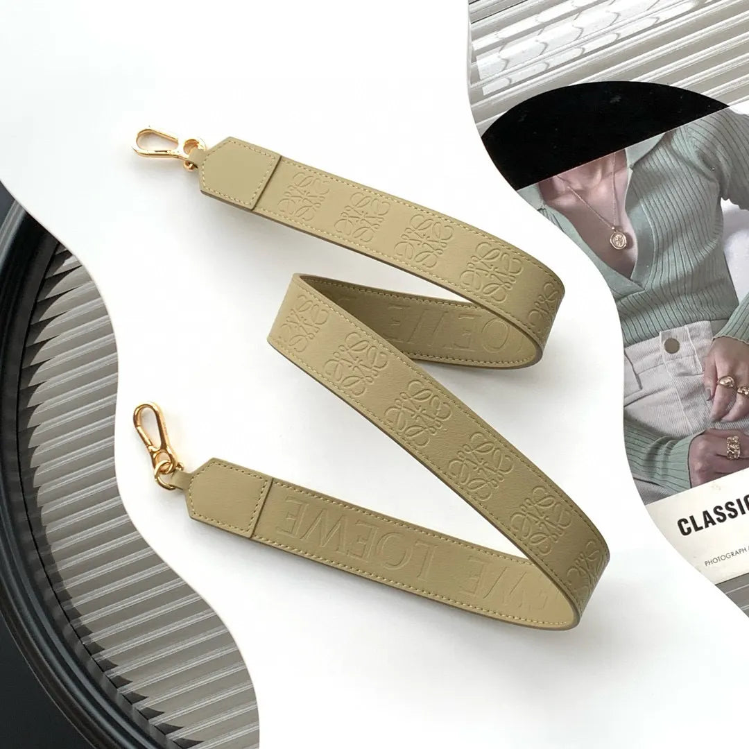 Loewe Beige Leather Bag Strap - Hình 2