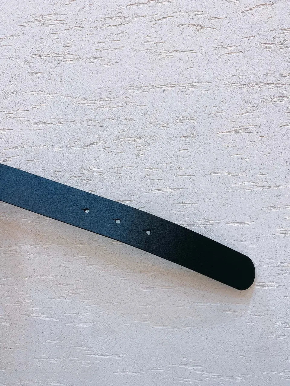 silver buckle Miu Miu Black Leather Belt - Hình 2