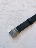 silver buckle Miu Miu Black Leather Belt