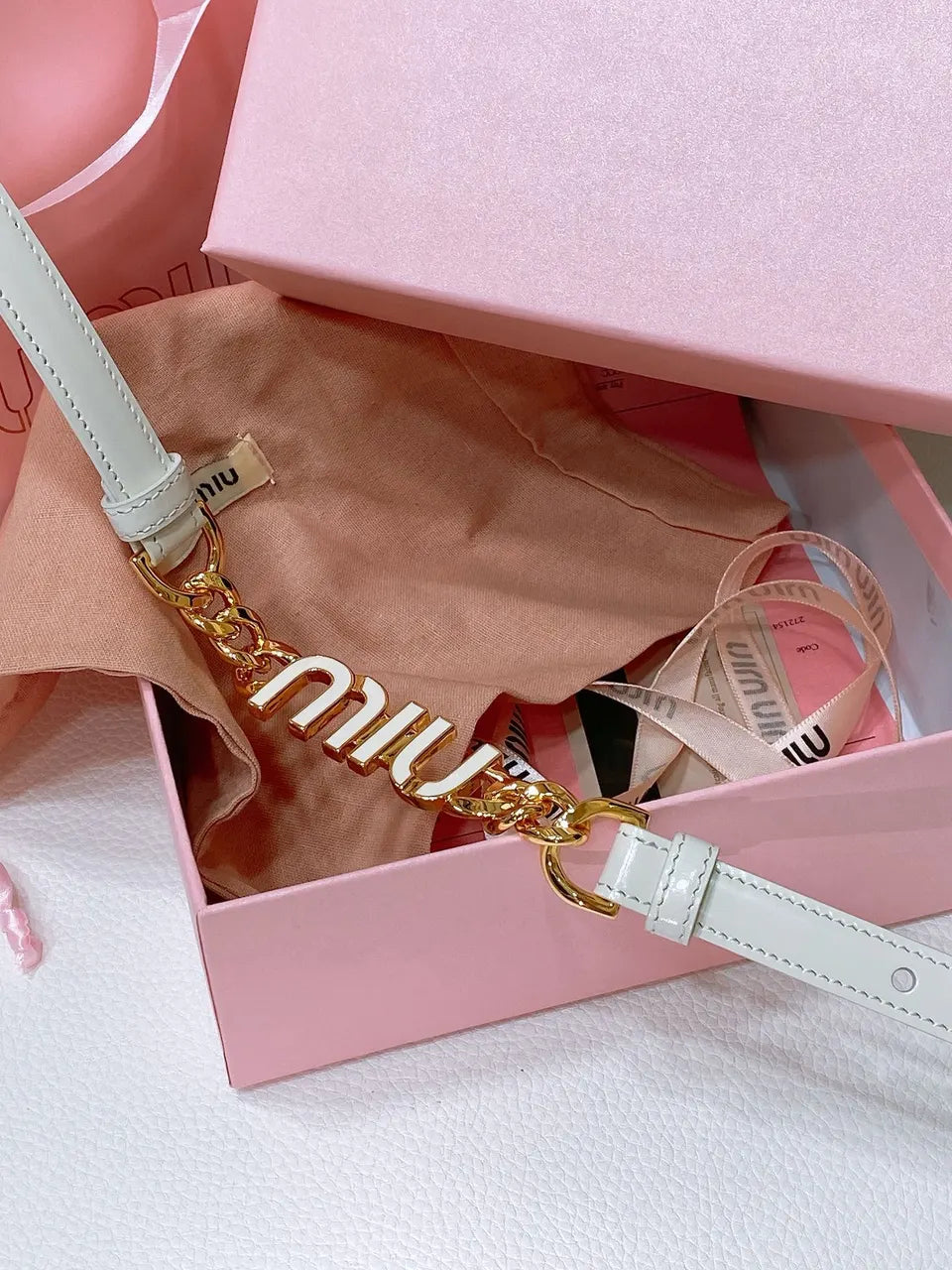 Miu Miu Ice Blue Belt - Hình 2