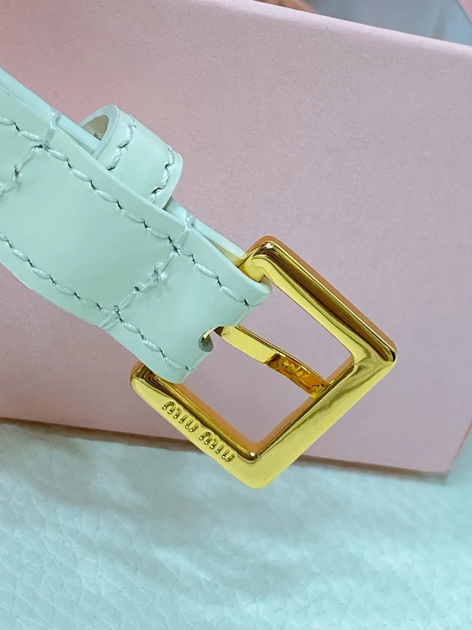 Miu Miu Ice Blue Belt - Hình 3