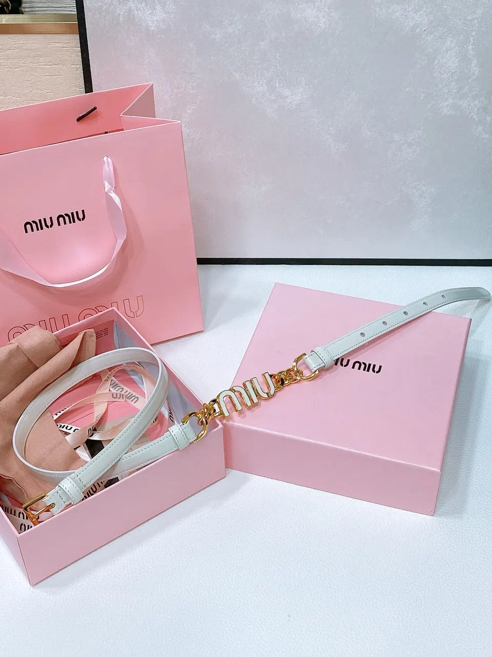 Miu Miu Ice Blue Belt