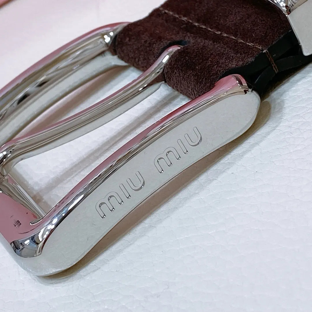 Miu Miu Brown Suede Belt
