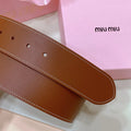 Miu Miu Caramel Leather Belt