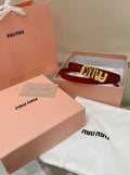 Miu Miu Red Leather Belt