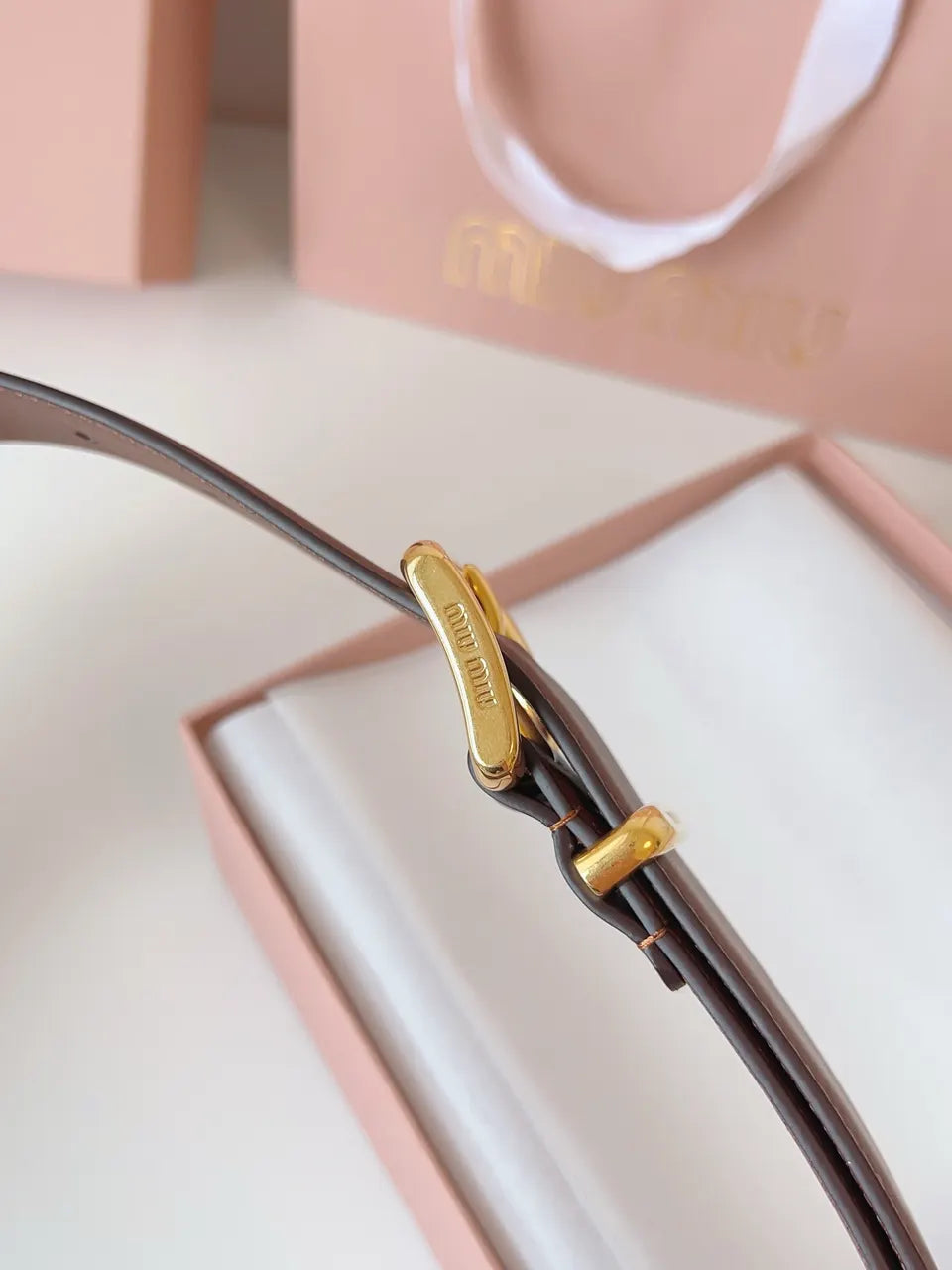 Miu Miu Brown Belt - Hình 6