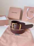 Miu Miu Burgundy Belt