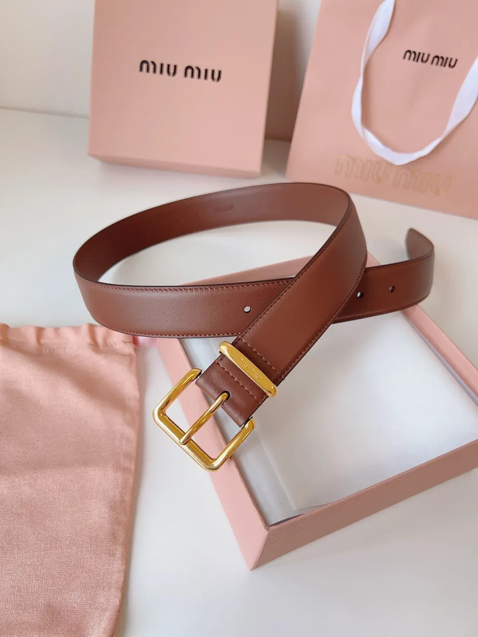 Miu Miu Brown Belt - Hình 4