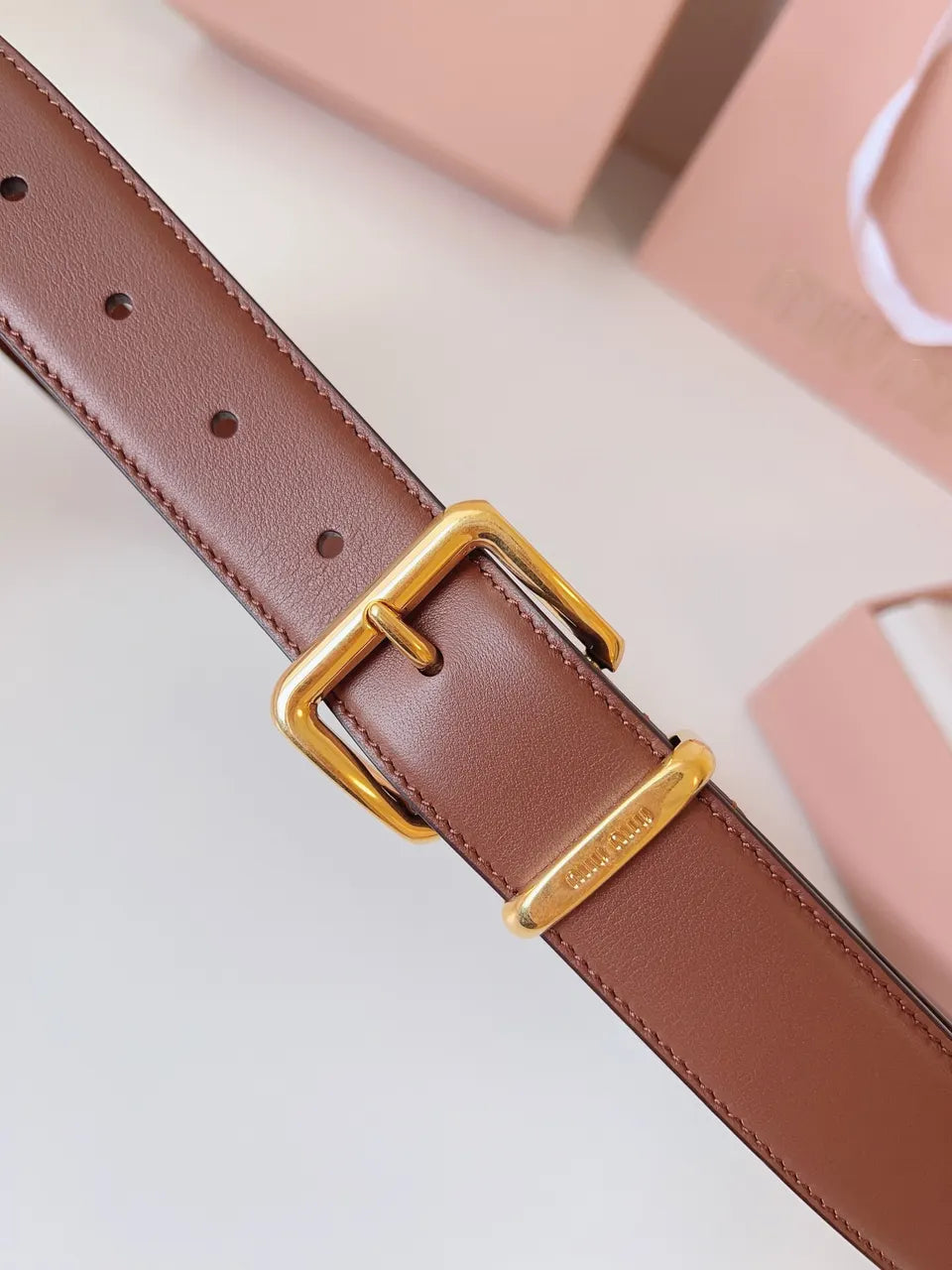 Miu Miu Brown Belt - Hình 7